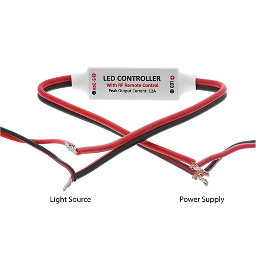 RF Remote Control LED Dimmer For Single Color LED Strip Lights RF Remote Control LED Dimmer For Single Color LED Strip Lights
